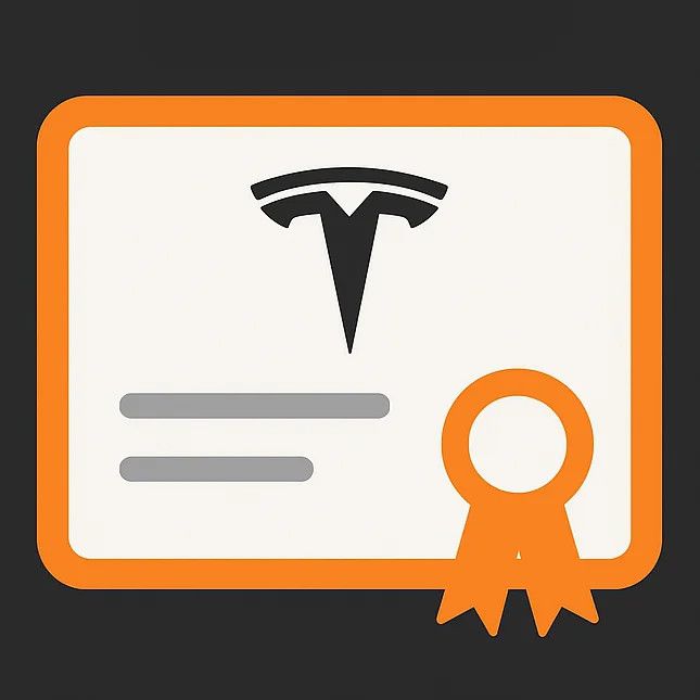 Восстановление сертификатов электромобилей Tesla
